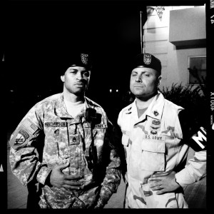 Eugene Byrd and Jerry Della Salla film "The Barracks"