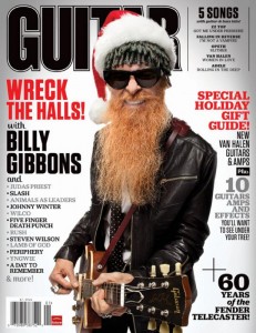 Billy Gibbons on the cover of Guitar World January 2012