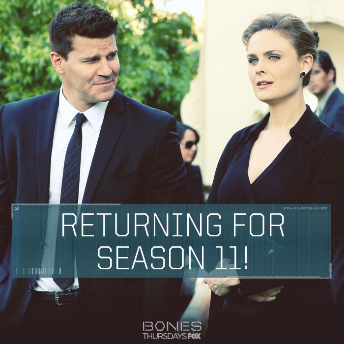 Bones will return for Season 11