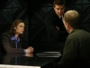BONES:  Booth (David Boreanaz, R) and Brennan (Emily Deschanel, L) interview contestants from a popular reality television show when the show's host is found dead in the BONES episode "The Man in the Outhouse" airing Wednesday, Sept. 10 (8:00-9:00 PM ET/PT) on FOX.  ©2008 Fox Broadcasting Co.  Cr:  Greg Gayne/FOX