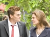 BONES:  Booth (David Boreanaz, L) and Brennan (Emily Deschanel, R)  discuss the death of a popular reality television show host in the BONES episode "The Man in the Outhouse" airing Wednesday, Sept. 10 (8:00-9:00 PM ET/PT) on FOX.  ©2008 Fox Broadcasting Co.  Cr:  Mark Lipson/FOX