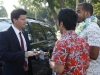 BONES:  Booth (David Boreanaz, L) interviews two neighbors in the BONES episode "The Beautiful Day in the Neighborhood" airing Thursday, Oct. 8 (8:00-9:00 PM ET/PT) on FOX.  ©2009 Fox Broadcast Company.  Cr:  Greg Gayne/FOX