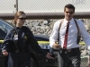 BONES:  Brennan (Emily Deschanel, L) and Booth (David Boreanaz, R) arrive at a power plant to examine the remains of a body found burned on an electrified fence in the BONES episode "A Night at the Bones Museum" airing Thursday, Oct. 15 (8:00-9:00 PM ET/PT) on FOX.  ©2009 Fox Broadcasting Co.  Cr:  Richard Foreman/FOX
