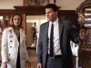 BONES:  Brennan (Emily Deschanel, L) and Booth (David Boreanaz, R) are surprised at what they find when they examine a sarcophagus in the BONES episode "A Night at the Bones Museum" airing Thursday, Oct. 15 (8:00-9:00 PM ET/PT) on FOX.  ©2009 Fox Broadcasting Co.  Cr:  Greg Gayne/FOX