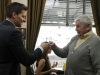 BONES:  Booth (David Boreanaz, L) must make a tough decision about the care of his grandfather Hank (guest star Ralph Waite, R) in the BONES episode "The Foot in the Foreclosure" airing Thursday, Nov. 19 (8:00-9:00 PM ET/PT) on FOX.  ©2009 Fox Broadcasting Co.  Cr:  Greg Gayne/FOX