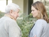 BONES:  Brennan (Emily Deschanel, R) shares a private conversation with Booth's grandfather Hank (guest star Ralph Waite, L) in the BONES episode "The Foot in the Foreclosure" airing Thursday, Nov. 19 (8:00-9:00 PM ET/PT) on FOX.  ©2009 Fox Broadcasting Co.  Cr:  Greg Gayne/FOX
