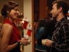 BONES:  Angela (Michaela Conlin, L) and Hodgins (TJ Thyne, R) enjoy a Christmas celebration in the BONES episode "The Goop on the Girl" airing Thursday, Dec. 10 (8:00-9:00 PM ET/PT) on FOX.  ©2009 Fox Broadcasting Co.  Cr:  Greg Gayne/FOX