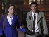 BONES:  Brennan (Emily Deschanel, L) and Booth (David Boreanaz, R) arrive at a church to investigate the remains of a man resembling the devil in the BONES episode "The Devil in the Details" airing Thursday, Feb. 4 (8:00-9:00 PM ET/PT) on FOX.  ©2010 Fox Broadcasting Co.  Cr:  Greg Gayne/FOX