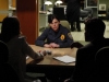 BONES:  Brennan and Booth interview McKenna Grant (guest star Clea Duvall), a subway worker who they believe is involved with the case in the BONES episode "The Bones on the Blue Line" airing Thursday, April 1 (8:00-9:00 PM ET/PT) on FOX.  ©2010 Fox Broadcasting Co.  Cr:  Greg Gayne/FOX