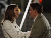 BONES:  Brennan (Emily Deschanel, L) and Booth (David Boreanaz, R) make a decision about their personal and professional relationship in the milestone 100th episode of BONES that takes viewers back in time six years as Brennan and Booth recount to Dr. Lance Sweets the first case they worked on together.   The BONES 100th episode "The Parts in the Sum of the Whole" airs Thursday, April 8 (8:00-9:00 PM ET/PT) on FOX.  ©2010 Fox Broadcasting Co.  Cr:  Greg Gayne/FOX