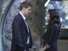 BONES:  Booth (David Boreanaz, L) and marine biologist Dr. Catherine Bryar (guest star Rena Sofer, R) discuss the case of an inspirational speaker whose remains are found in a shark tank in the BONES episode "The Predator in the Pool" airing Thursday, April 22 (8:00-9:00 PM ET/PT) on FOX.  ©2010 Fox Broadcasting Co.  Cr:  Greg Gayne/FOX
