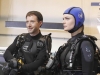 BONES:  Brennan (Emily Deschanel, R) and Hodgins (TJ Thyne, L) prepare to dive into the shark tank at the Washington, D.C. Aquarium to recover a victim's remains in the BONES episode "The Predator in the Pool" airing Thursday, April 22 (8:00-9:00 PM ET/PT) on FOX.  ©2010 Fox Broadcasting Co.  Cr:  Greg Gayne/FOX