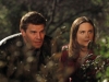 BONES:   Booth (David Boreanaz, L) and Brennan (Emily Deschanel, R) observe a Wiccan ritual in the BONES episode "The Witch in the Wardrobe" airing Thursday, May 6 (8:00-9:00 PM ET/PT) on FOX.  ©2010 Fox Broadcasting Co.  Cr:  Greg Gayne/FOX