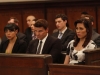 BONES:  L-R:  Cam (Tamara Taylor), Booth (David Boreanaz) and Angela (Michaela Conlin) give Brennan their support when she testifies during the Gravedigger trial in the BONES episode "The Boy with the Answer" airing Thursday, May 13 (8:00-9:00 PM ET/PT) on Fox.  ©2010 Fox Broadcasting Co.  Cr:  Greg Gayne/FOX