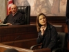 BONES:  Brennan (Emily Deschanel, R) takes the stand and illustrates her testimony during the Gravedigger trial in the BONES episode "The Boy with the Answer" airing Thursday, May 13 (8:00-9:00 PM ET/PT) on Fox.  ©2010 Fox Broadcasting Co.  Cr:  Greg Gayne/FOX