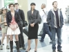 BONES:  L-R:  Daisy (guest star Carla Gallo), Angela (Michaela Conlin), Sweets (John Frances Daley), Cam (Tamara Taylor) and Hodgins (TJ Thyne) watch as Brennan and Booth leave Washington, D.C. to take temporary jobs in the BONES season finale episode "The Beginning in the End" airing Thursday,   May 20 (8:00-9:00 PM ET/PT) on FOX.  ©2010 Fox Broadcasting Co.  Cr:  Adam Taylor/FOX