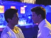 BONES:  Booth (David Boreanaz, R) questions a bouncer (guest star Antonio Sabato Jr. L) at a night club on the Jersey Shore in the BONES episode "The Maggots in the Meathead" airing Thursday, Oct 7 (8:00-9:00 PM ET/PT) on FOX.  ©2010 Fox Broadcasting Co.  Cr:  Ray Mickshaw/FOX