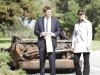 BONES:  Brennan (Emily Deschanel, R) and Booth (David Boreanaz, L) investigate a case where a human carcass has melted into the dashboard of a charred truck in  "The Twisted Bones In The Melted Truck" episode of BONES airing Thursday, Dec. 2 (8:00-9:00 PM ET/PT) on FOX.  ©2010 Fox Broadcasting Co.  Cr:  Adam Taylor/FOX