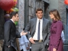BONES:  Brennan (Emily Deschanel, R) and Booth (David Boreanaz, C) talk with Investigator Eric Anderson (guest star Mark Famiglietti, L), after he mistakes them for purchasing counterfeit handbags, in "The Body in the Bag" episode of BONES airing Thursday,  Jan. 20 (9:00-10:00 PM ET/PT) on FOX.  ©2011 Fox Broadcasting Co.  Cr:  Richard Foreman/FOX