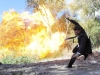 BONES:  Booth (David Boreanaz) is caught in an explosion as he chases a suspect in "The Bullet in the Brain" episode of BONES airing Thursday,  Jan. 27 (9:00-10:00 PM ET/PT) on FOX.  Â©2011 Fox Broadcasting Co.  Cr:  Ray Mickshaw/FOX