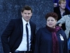 BONES:  Booth (David Boreanaz, L) and AUSA Caroline Julian (Patricia Belcher, R) watch as "The Gravedigger" arrives to her appeal in "The Bullet in the Brain" episode of BONES airing Thursday,  Jan. 27 (9:00-10:00 PM ET/PT) on FOX.  ©2011 Fox Broadcasting Co.  Cr:  Ray Mickshaw/FOX