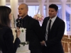 BONES:  Brennan (Emily Deschanel, L) and Booth (David Boreanaz, R) suspect the the victim's assistant (Peter Paige, C), when they investigate the death of a wedding planner in "The Bikini in the Soup" episode of BONES airing Thursday, Feb. 17 (9:00-10:00 PM ET/PT) on FOX.  Â©2011 Fox Broadcasting Co.  Cr:  Ray Mickshaw/FOX