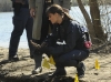 BONES:  Brennan (Emily Deschanel, R) and Booth (David Boreanaz, L) investigate seven pairs of dismembered feet found washed ashore after a flood in "The Feet on the Beach" episode of BONES airing Thursday, April 7 (9:00-10:00 PM ET/PT) on FOX.  ©2011 Fox Broadcasting Co.  Cr:  Ray Mickshaw/FOX