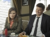 BONES:  Brennan (Emily Deschanel, L) and Booth (David Boreanaz, R) meet with Max to discuss an undercover assignment in
