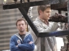 BONES:  Hodgins (TJ Thyne, L) and Jeffersonian intern Wendall Bray (Michael Grant Terry, R) examine remains that were found in a bowling alley pinsetter in