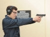 BONES:  Daisy (guest star Carla Gallo, L) helps Sweets (John Francis Daley, R) prepare for his gun certification test in