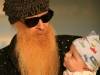 BONES:  Angela's father Billy F. Gibbons (as himself) with his grandson in