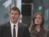 BONES:  Brennan (Emily Deschanel, R) and Booth (David Boreanaz, L) investigate a murder that took place in a prison in "The Prisoner in the Pipe" Spring Premiere episode of BONES airing Monday, April 2 (8:00-9:00 PM ET/PT) on FOX.  ©2012 Fox Broadcasting Co.  Cr:  Patrick McElhenney/FOX