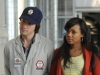 BONES:  Cam's daughter Michelle (guest star Tiffany Hines, R) starts a romance with Jeffersonian intern Finn Abernathy (guest star Luke Kleintank, L) in the "The Bump in the Road" episode of BONES airing Monday, April 9 (8:00-9:00 PM ET/PT) on FOX.  ©2012 Fox Broadcasting Co.  Cr:  Ray Mickshaw/FOX