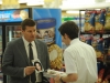 BONES:  Booth (David Boreanaz, L) visits a supermarket to investigate the murder of an extreme couponer in the "The Bump in the Road" episode of BONES airing Monday, April 9 (8:00-9:00 PM ET/PT) on FOX.  Also pictured:  Guest star Mark Saul (R).  ©2012 Fox Broadcasting Co.  Cr:  Ray Mickshaw/FOX