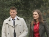 BONES:  Brennan (Emily Deschanel, R) and Booth (David Boreanaz, L) investigate a murder linked to a century-old family feud in the "The Family in the Feud" episode of BONES airing Monday, April 30 (8:00-9:00 PM ET/PT) on FOX.  ©2012 Fox Broadcasting Co.  Cr:  Patrick McElhenney/Fox