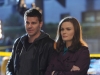 BONES:  Brennan (Emily Deschanel, R) and Booth (David Boreanaz, L) launch a murder investigation while in Los Angeles to consult on the production of a film based on Brennan's latest book in the "The Suit on the Set" episode of BONES airing Monday, May 7 (8:00-9:00 PM ET/PT) on FOX.  ©2012 Fox Broadcasting Co.  Cr:  Ray Mickshaw/FOX