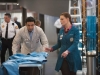 BONES:  Brennan (Emily Deschanel, R) and Jeffersonian intern Arastoo Vaziri (guest star Pej Vahdat, L) rush to prevent a viral outbreak linked to their murder investigation in the