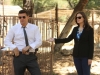 BONES:  Brennan (Emily Deschanel, R) and Booth (David Boreanaz, L) investigate a murder tied to the world of illegal animal trafficking in the "The Tiger in the Tale" episode of BONES airing Monday, Oct. 8 (8:00-9:00 PM ET/PT) on FOX.  Â©2012 Fox Broadcasting Co.  Cr:  Patrick McElhenney/FOX