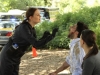 BONES:  Brennan (Emily Deschanel, second from L) extracts evidence from a man (guest star Ryan Caltagirone, second from R) who inadvertently swallowed the remains of a victim in the "The Tiger in the Tale" episode of BONES airing Monday, Oct. 8 (8:00-9:00 PM ET/PT) on FOX.  Also pictured:  David Boreanaz (L) and Audrey Dundee Hannah (R).  ©2012 Fox Broadcasting Co.  Cr:  Patrick McElhenney/FOX