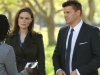 BONES:   Brennan (Emily Deschanel, L) and Booth (David Boreanaz, R) question the wife of a man who has been missing since the 9/11 terrorist attacks in the "The Patriot in Purgatory" episode of BONES airing Monday, Nov. 12 (8:00-9:00 PM ET/PT) on FOX.  ©2012 Fox Broadcasting Co.  Cr:  Patrick McElhenney/FOX