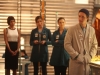 BONES:   Jeffersonian intern Finn Abernathy (guest star Luke Kleintank, R) shares information with the group in the "The Patriot in Purgatory" episode of BONES airing Monday, Nov. 12 (8:00-9:00 PM ET/PT) on FOX.  Also pictured L-R:  Tamara Taylor, Michaela Conlin and Emily Deschanel.  ©2012 Fox Broadcasting Co.  Cr:  Patrick McElhenney/FOX