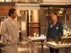 BONES:   Brennan (Emily Deschanel, R) questions Jeffersonian intern Arastoo Vazir (guest star Pej Vahdat, L) in the "The Patriot in Purgatory" episode of BONES airing Monday, Nov. 12 (8:00-9:00 PM ET/PT) on FOX.  ©2012 Fox Broadcasting Co.  Cr:  Patrick McElhenney/FOX