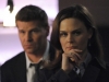 BONES:  Brennan (Emily Deschanel, R) and Booth (David Boreanaz, L) investigate the murder of a comedian in the "The But in the Joke" episode of BONES airing Monday, Nov. 26 (8:00-9:00 PM ET/PT) on FOX.  ©2012 Fox Broadcasting Co.  Cr:  Ray Mickshaw/FOX