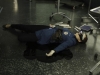 BONES:  Brennan (Emily Deschanel) is shot while working late at the Jeffersonian lab in the