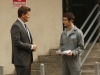 BONES:  While investigating the murder of a young boy, Booth (David Boreanaz, L) interviews the boy's friend (guest star Nick Thurston, R) who may have involved the two in illegal activity in the "The Friend in Need" episode of BONES airing Monday, Feb. 18 (8:00-9:00 PM ET/PT) on FOX.  ©2013 Fox Broadcasting Co. Cr: John Johnson/FOX