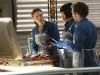 BONES:  L-R:  Brennan (Emily Deschanel), Cam (Tamara Taylor) and Hodgins (TJ Thyne) investigate remains found in a suitcase in the
