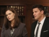 BONES:  Brennan (Emily Deschanel, L) and Booth (David Boreanaz, R) interview an immigration lawyer in the