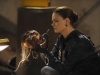 BONES:  Brennan (Emily Deschanel) examines a skull found at a murder scene in the
