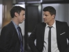 BONES:  Sweets (John Francis Daley, L) helps Booth (David Boreanaz, R) track down the killer of a successful stock broker in the