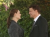 BONES: Brennan (Emily Deschanel, L) and Booth (David Boreanaz, R) discuss the future of their relationship in the